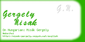 gergely misak business card