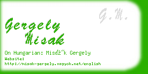 gergely misak business card